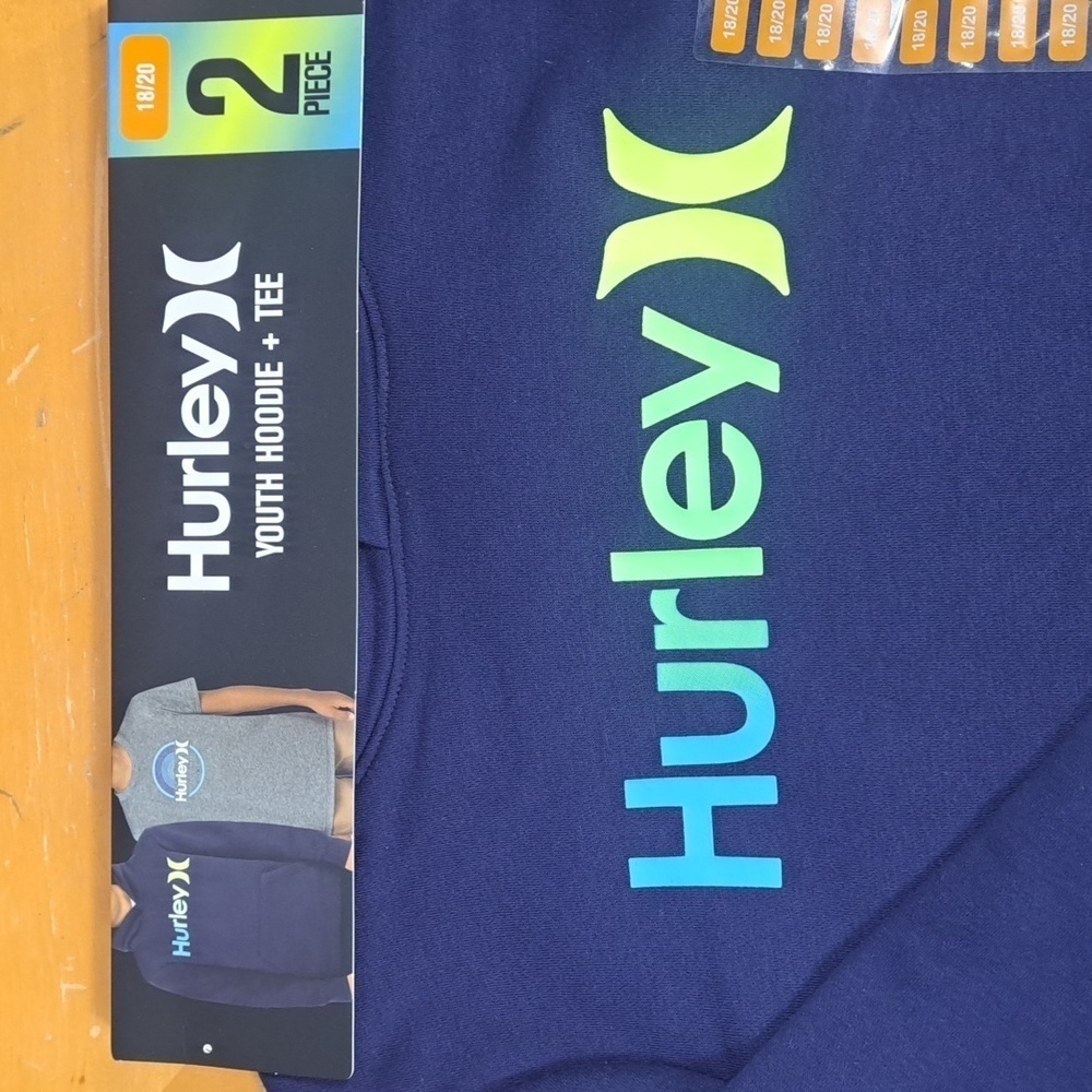 Hurley 2-piece set hoodie & t-shirt Youth 18/20 new with tags